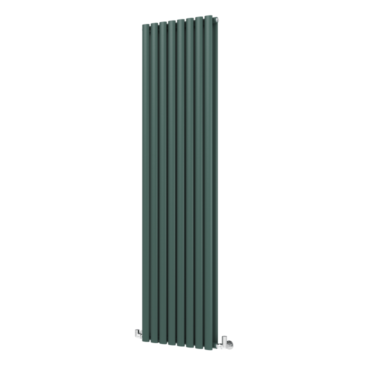 Sorrento Evergreen Vertical Oval Designer Radiator 1800x472mm Double Panel 4983 BTU - Image 4