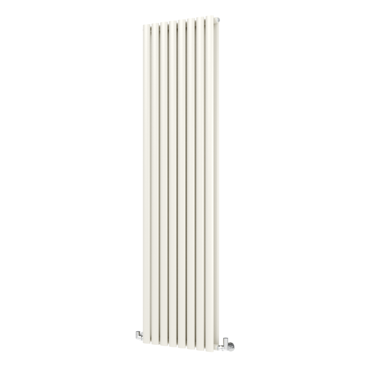 Sorrento Linen Vertical Oval Designer Radiator 1800x472mm Double Panel 4983 BTU - Image 3