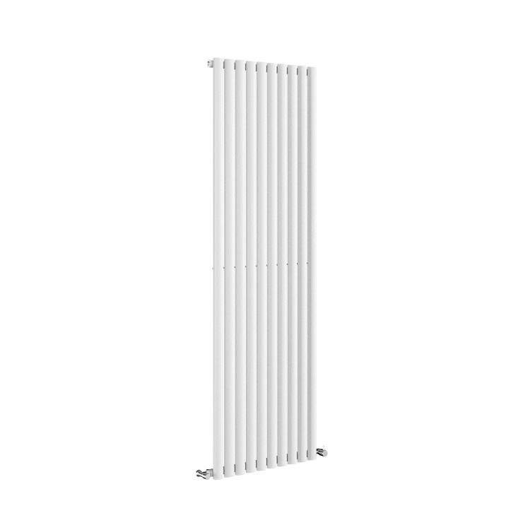 Sorrento White Vertical Oval Designer Radiator 1800x590mm Single Panel 4216 BTU - Image 3