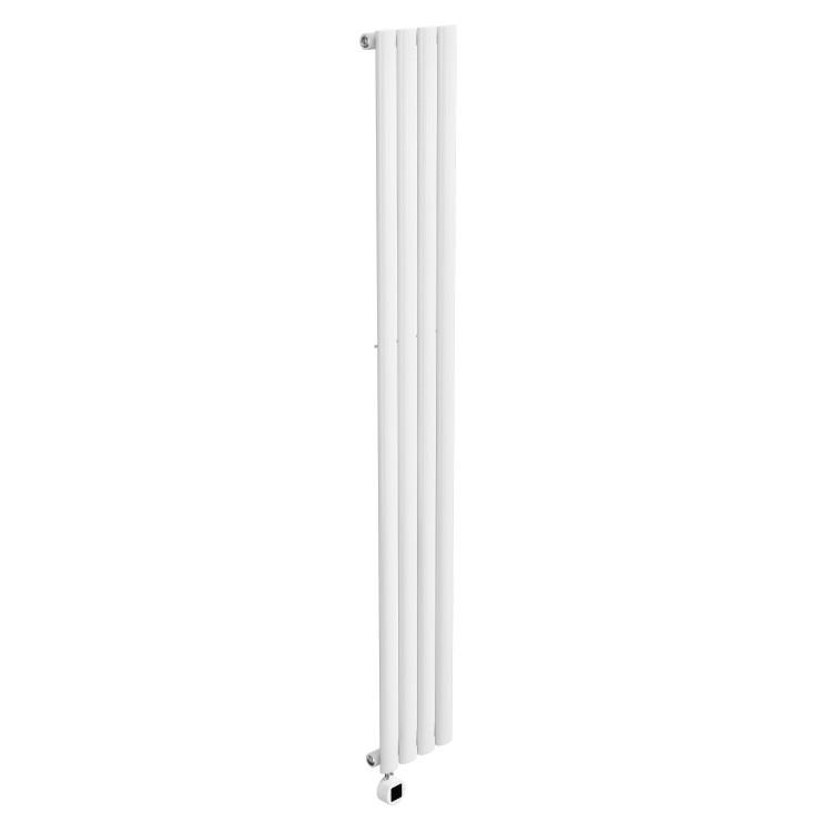 White Vertical Smart Electric Radiator with Wi-Fi Thermostat - 1000W - H1600xW236mm - Bathroom Safe - Image 3