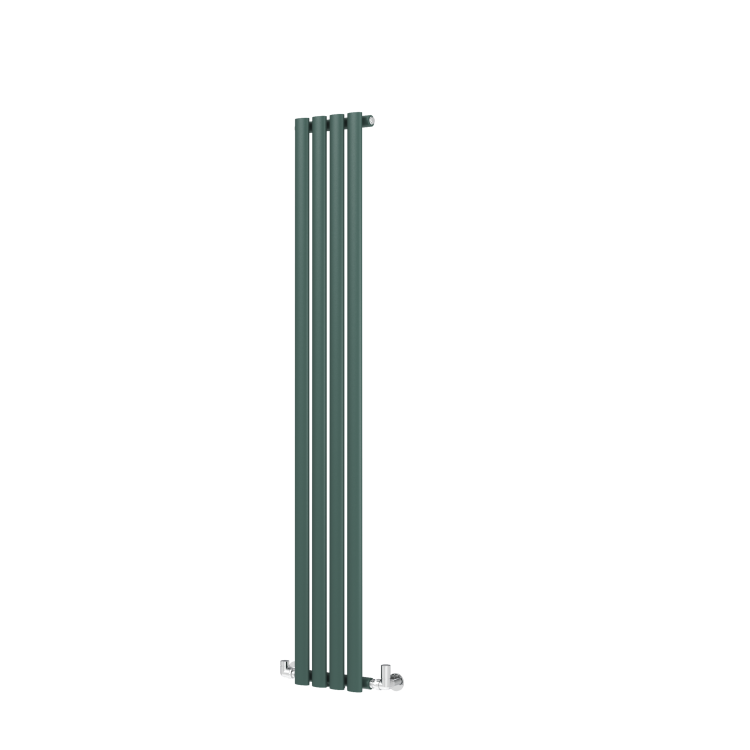 Sorrento Evergreen Vertical Oval Designer Radiator 1600x236mm Single Panel 1521 BTU - Image 5