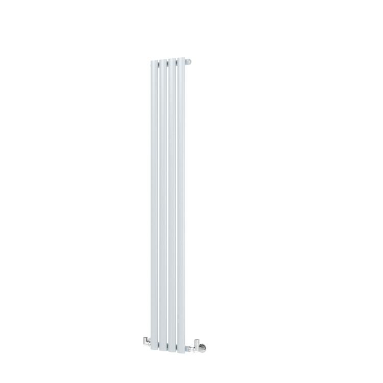 Sorrento Salt & Pepper Vertical Oval Designer Radiator 1600x236mm Single Panel 1521 BTU - Image 4