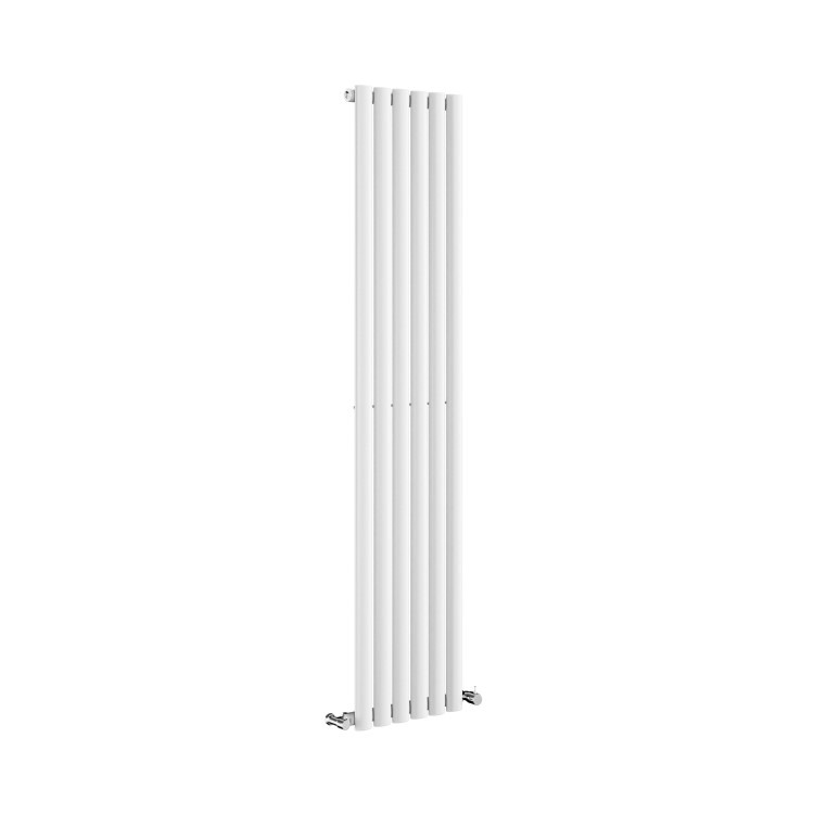 Sorrento White Vertical Oval Designer Radiator 1600x354mm Single Panel 2282 BTU - Image 5