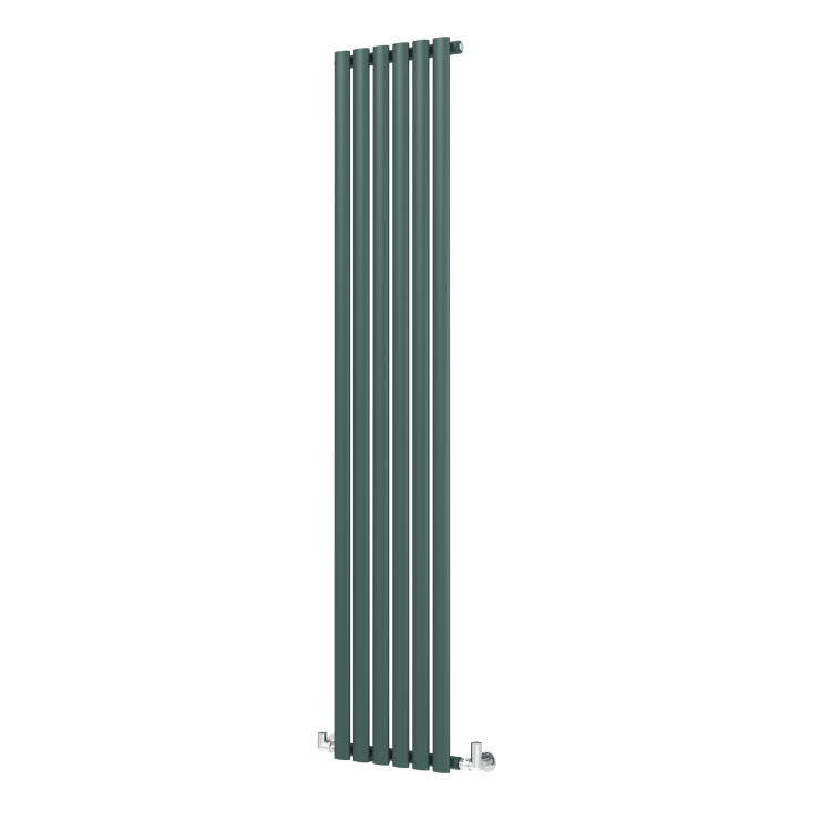 Sorrento Evergreen Vertical Oval Designer Radiator 1800x354mm Single Panel 2530 BTU - Image 5