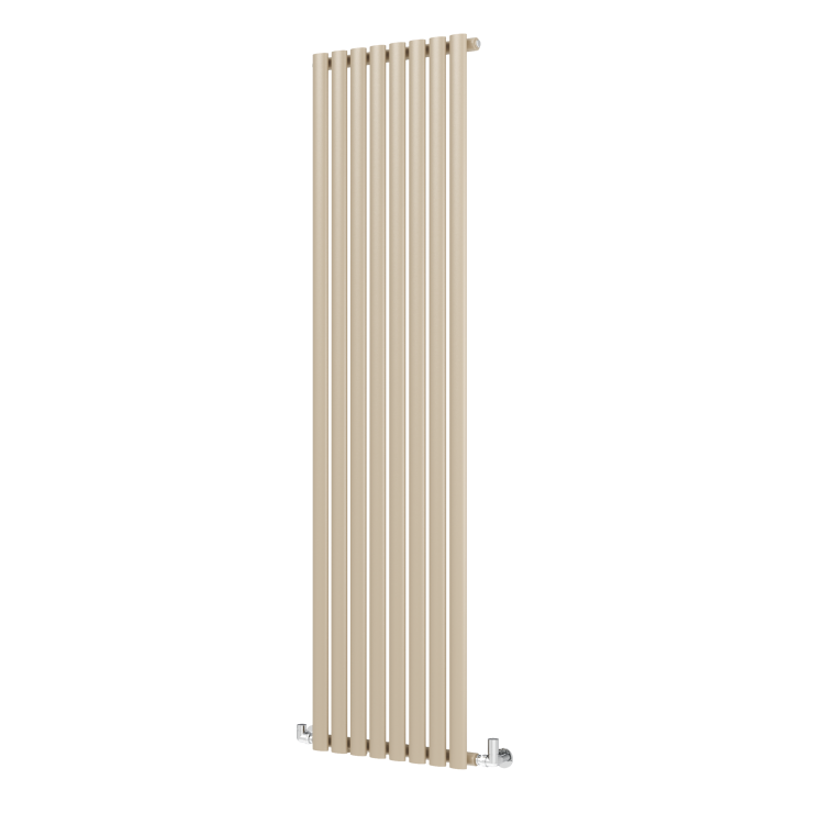 Sorrento Beige grey Vertical Oval Designer Radiator 1800x472mm Single Panel 3373 BTU - Image 5
