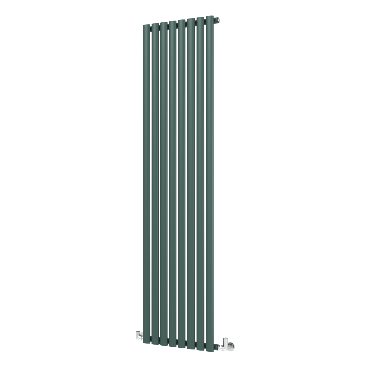 Sorrento Evergreen Vertical Oval Designer Radiator 1800x472mm Single Panel 3373 BTU - Image 4