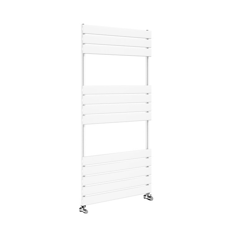 Riace White Vertical Flat Towel Radiator 1200x600mm Single Panel 2034 BTU - Image 5