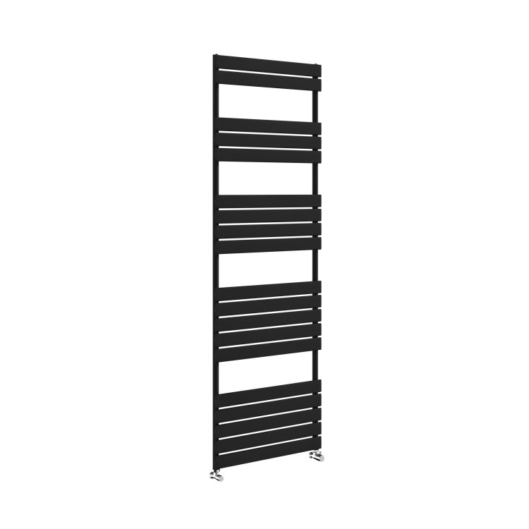 Riace Midnight Black Vertical Flat Towel Radiator 1800x600mm Single Panel 3135 BTU - Image 5