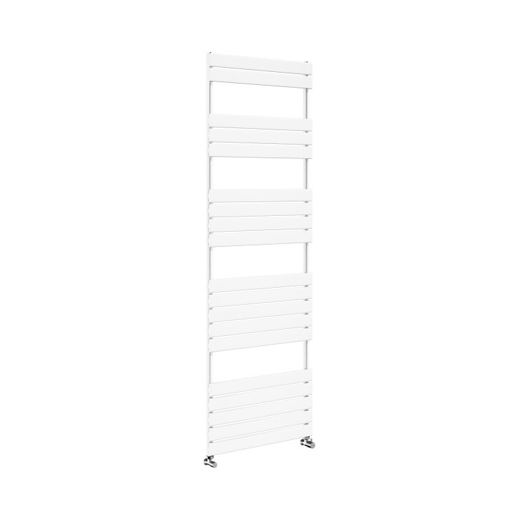 Riace White Vertical Flat Towel Radiator 1800x600mm Single Panel 3135 BTU - Image 2