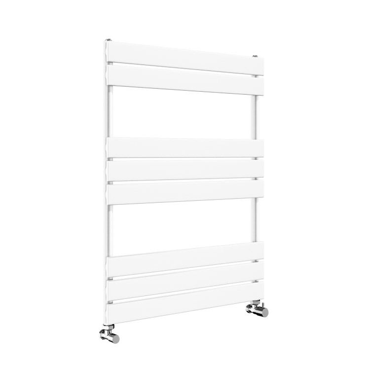 Riace White Vertical Flat Towel Rail Radiator 800x450mm Single Panel 1120 BTU - Image 2
