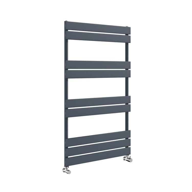 Riace Anthracite Vertical Flat Towel Rail Radiator 1000x600mm Single Panel 1712 BTU - Image 4