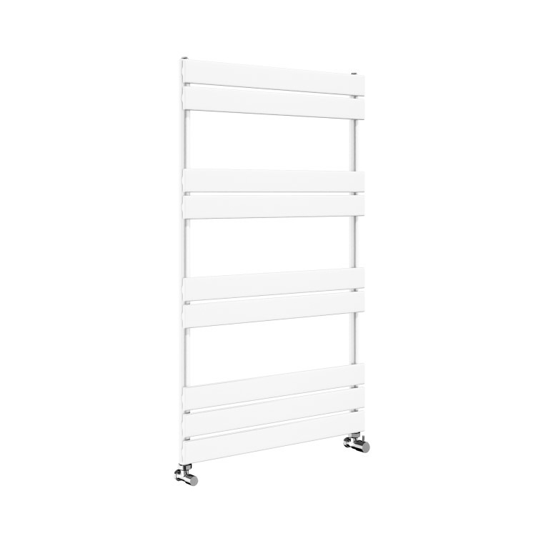 Riace White Vertical Flat Towel Rail Radiator 1000x600mm Single Panel 1712 BTU - Image 5