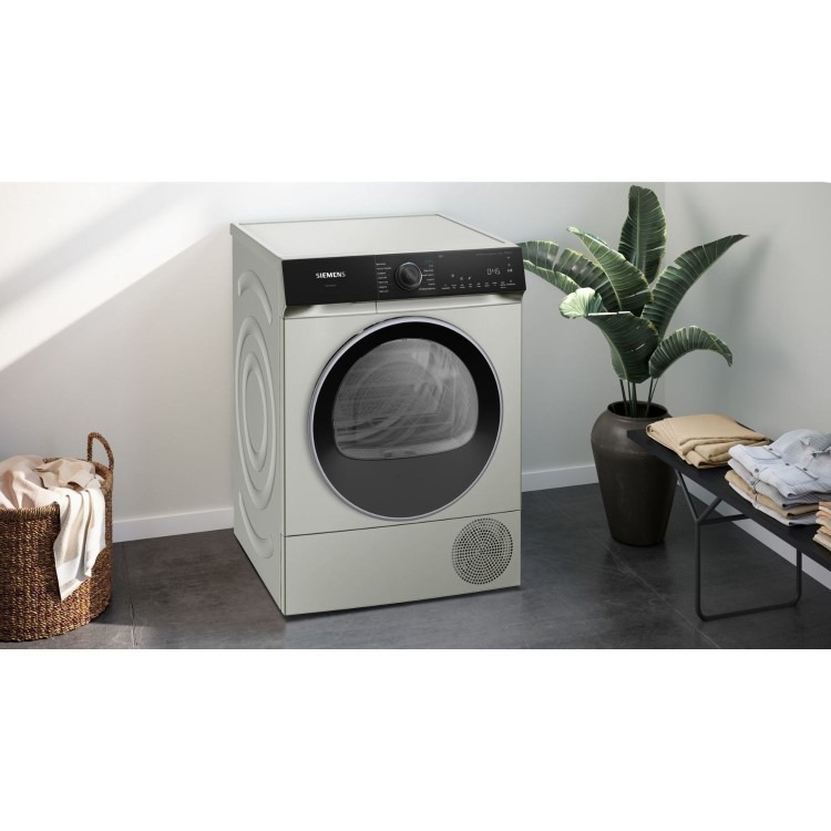Siemens iQ500 9kg Heat Pump Tumble Dryer - Silver - Image 2
