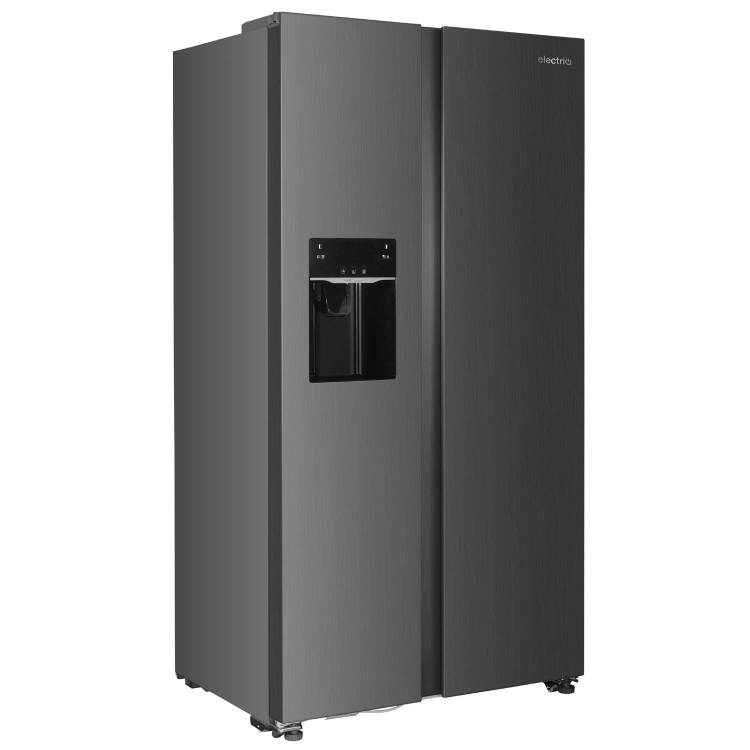 electriQ 513 Litre Side-by-Side American Fridge Freezer – Stainless Steel - Image 3