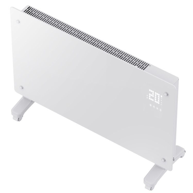 electriQ 2500W Smart Designer Glass Panel Convection Heater - Wall Mountable & Bathroom Safe - White - Image 4
