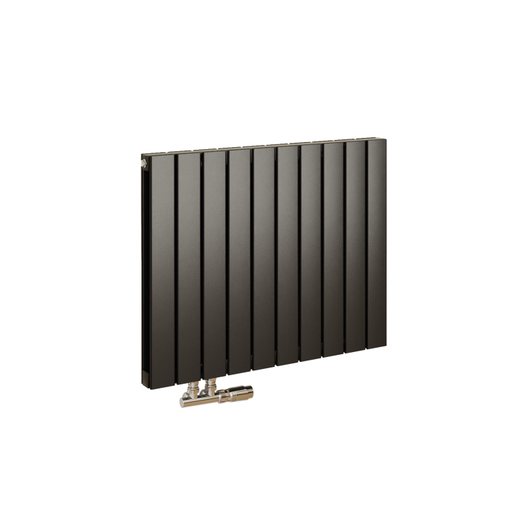 Eco Eleganza Midnight Black Horizontal Flat Aluminium Middle Connection Radiator 600x750mm Double Panel 3056 BTU - Image 3