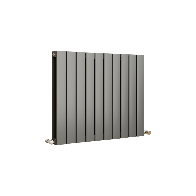 Eco Eleganza Anthracite Horizontal Flat Designer Aluminium Radiator 600x750mm Double Panel 3056 BTU - Image 3