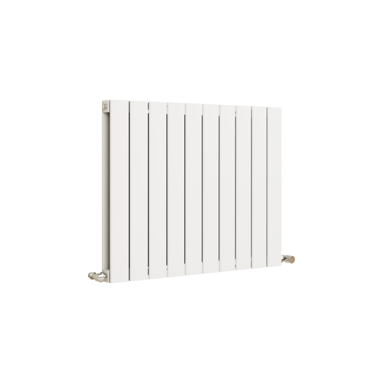 Eco Eleganza White Horizontal Flat Designer Aluminium Radiator 600x750mm Double Panel 3056 BTU - Image 3