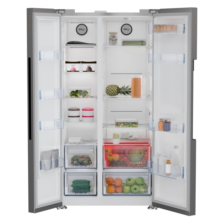 Beko 580 Litre Side by Side American Fridge Freezer with NeoFrost™ - Stainless Steel - Image 4