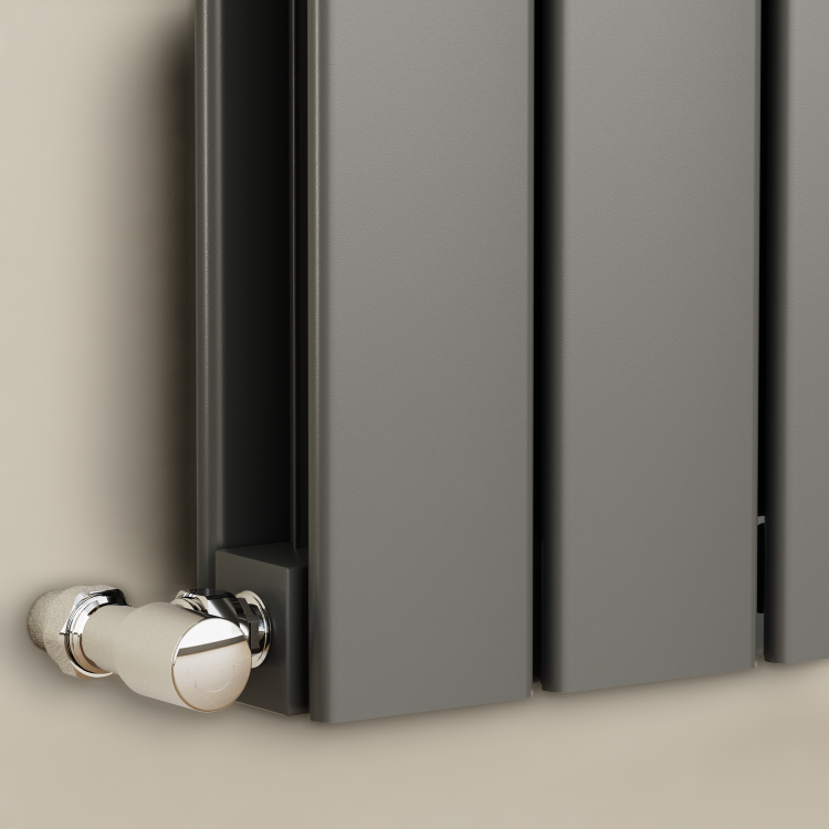Eco Eleganza Anthracite Vertical Flat Designer Aluminium Radiator 1600x300mm Double Panel 2699 BTU - Image 3