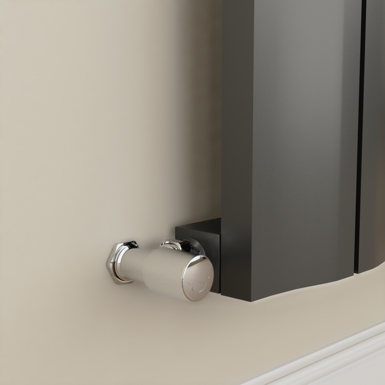 Eco Vivante Anthracite Vertical Wave Designer Aluminium Radiator 1800x374mm Single Panel 3005 BTU - Image 4