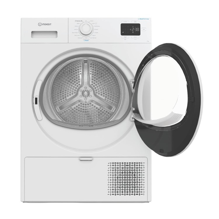 Indesit 8kg Heat Pump Tumble Dryer - Quiet Steam Technology - White - Image 3