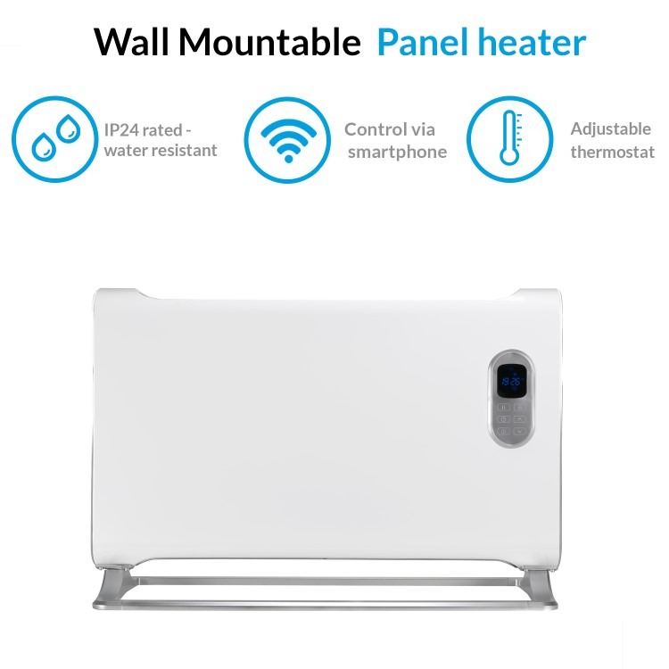 electriQ 1500W Smart Wall Mountable Panel Heater with Thermostat and Weekly Timer - Bathroom Safe - Image 5