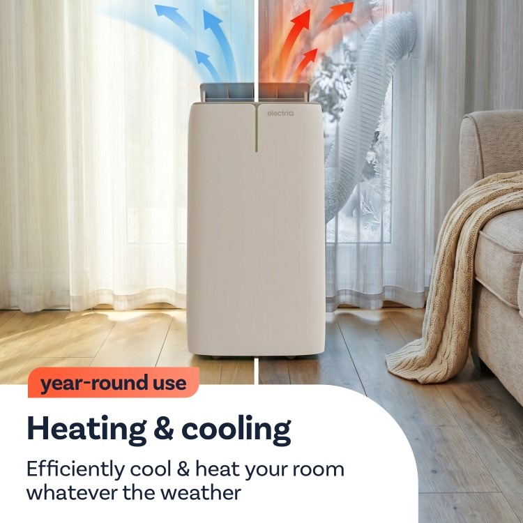 electriQ EcoPlus 10000 BTU A+ Low Energy Smart Quiet Portable AC & Heater - Image 4