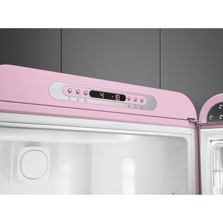 Smeg 331 Litre Fifties Style Right Hand Hinge 70/30 Fridge Freezer - Pink - Image 7
