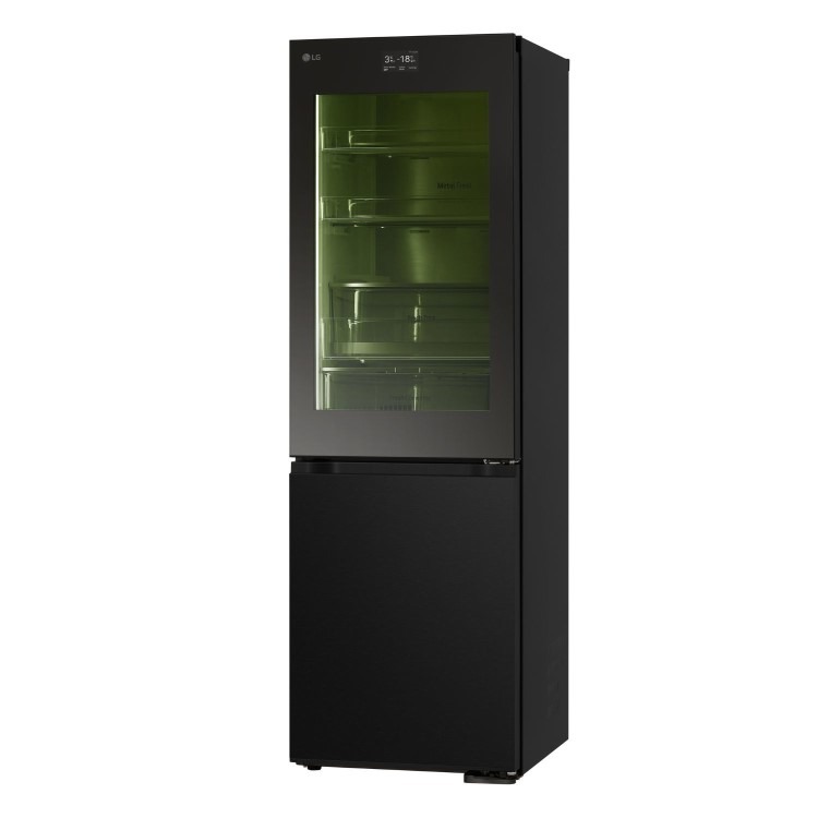 LG InstaView™ 349 Litre 60/40 Fridge Freezer - Black - Image 4