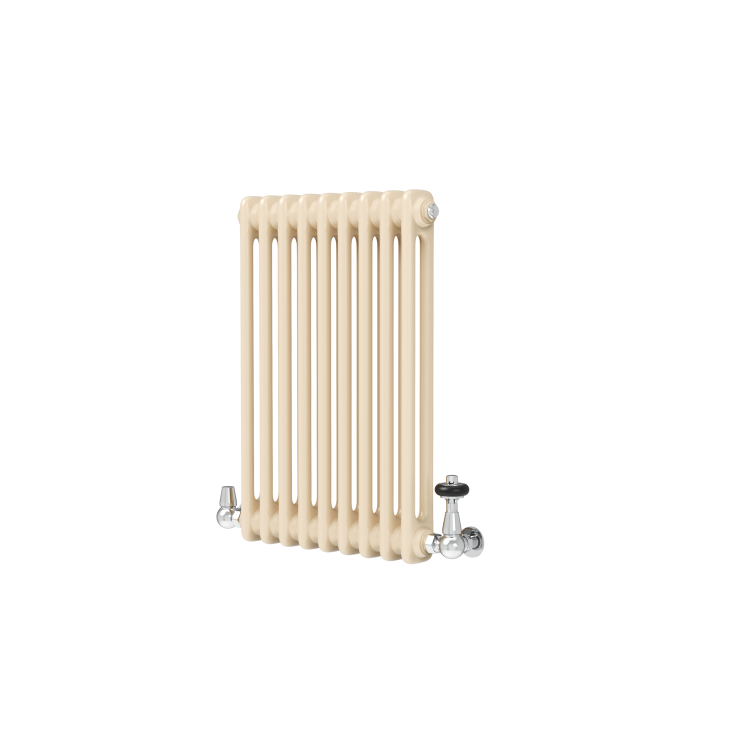 Reggio Elk brown Horizontal Double Column Traditional Radiator 600x425mm 1416 BTU - Cast Iron Style - Image 3