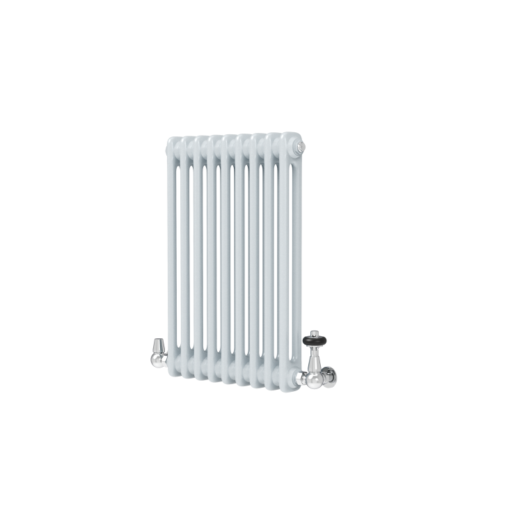 Reggio Salt & Pepper Horizontal Double Column Traditional Radiator 600x425mm 1416 BTU - Cast Iron Style - Image 2