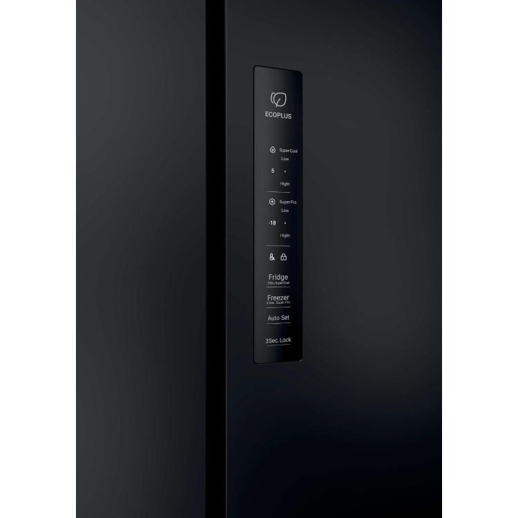 Haier Series 3 250 Litre Four Door American Fridge Freezer - Black - Image 5