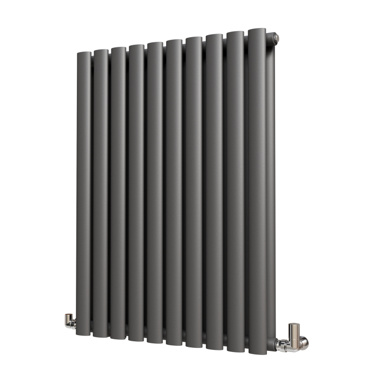 Sorrento Anthracite Horizontal Oval Designer Radiator 800x590mm Double Panel 3045 BTU - Image 4