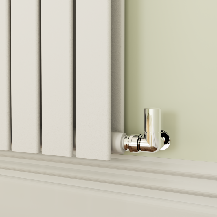 Riace White Horizontal Flat Designer Radiator 800x612mm Double Panel 2970 BTU - Image 3