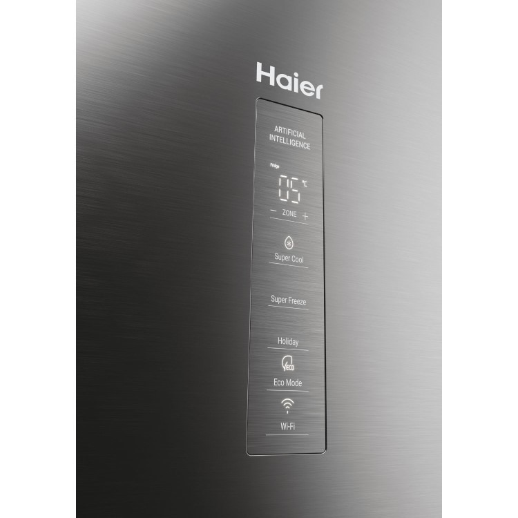 Refurbished Haier Series 5 HDPW5620DNPK Freestanding 406 Litre 70/30 Frost Free Fridge Freezer Silver - Image 3