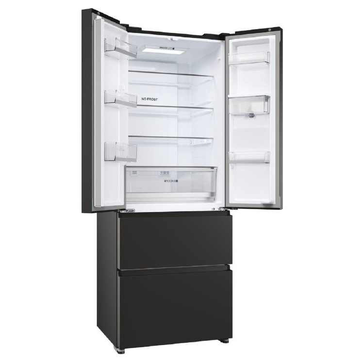 Haier FD 70 Series 5 444 Litre French Style American Fridge Freezer - Black - Image 4