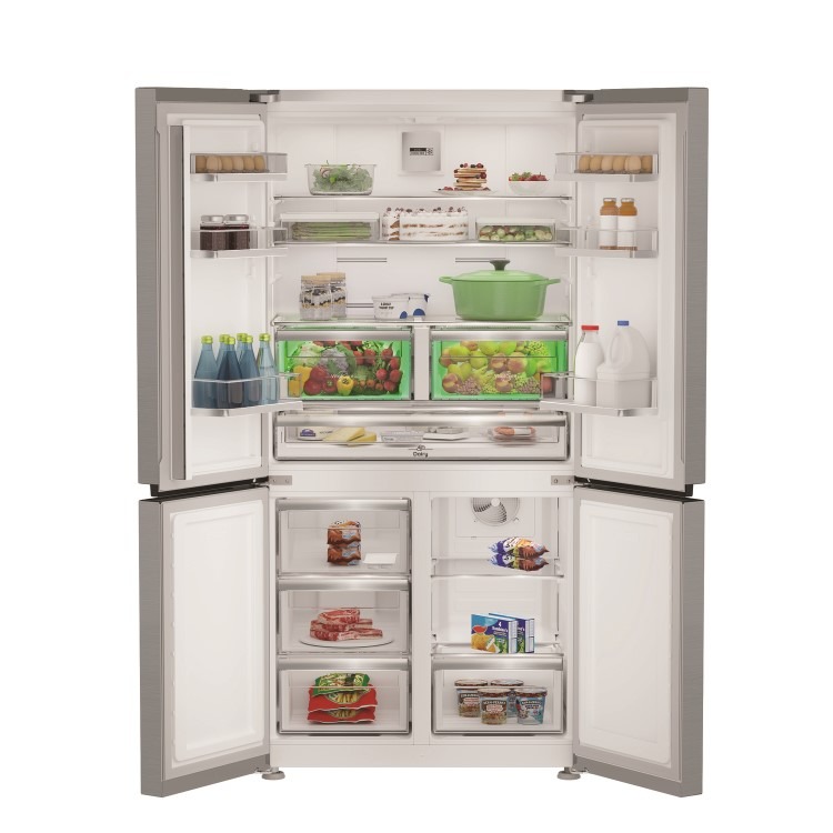 Hotpoint 572 Litre Four Door American Fridge Freezer - Inox - Image 4