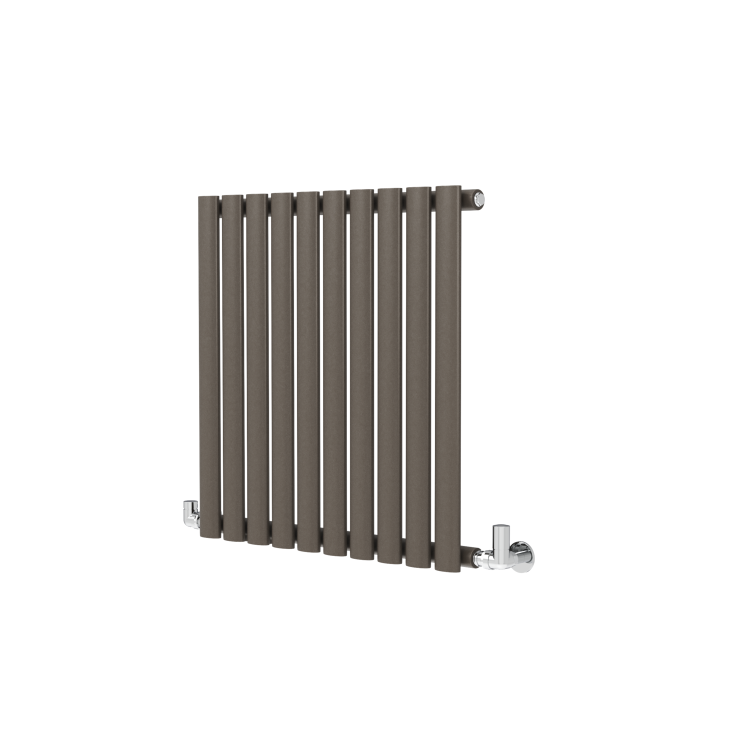 Sorrento Russet Horizontal Oval Designer Radiator 600x590mm Single Panel 1576 BTU - Image 2