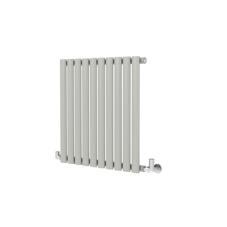 Sorrento Smoked Stone Horizontal Oval Designer Radiator 600x590mm Single Panel 1576 BTU - Image 3