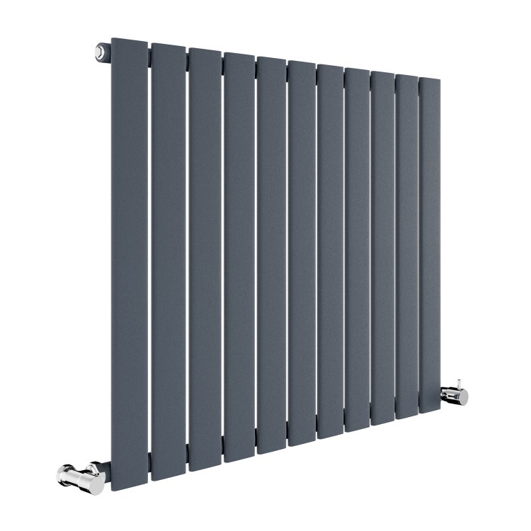 Riace Anthracite Horizontal Flat Designer Radiator 600x748mm Single Panel 1589 BTU - Image 3