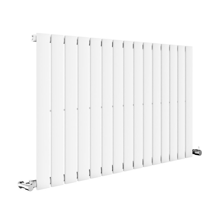 Riace White Horizontal Flat Designer Radiator 600x1020mm Single Panel 2383 BTU - Image 3
