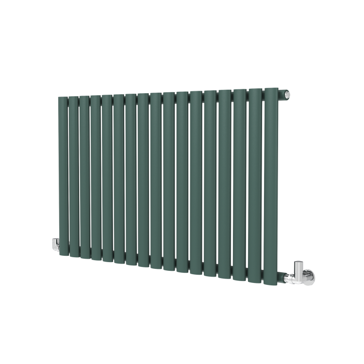 Sorrento Evergreen Horizontal Oval Designer Radiator 600x1003mm Single Panel 2679 BTU - Image 3