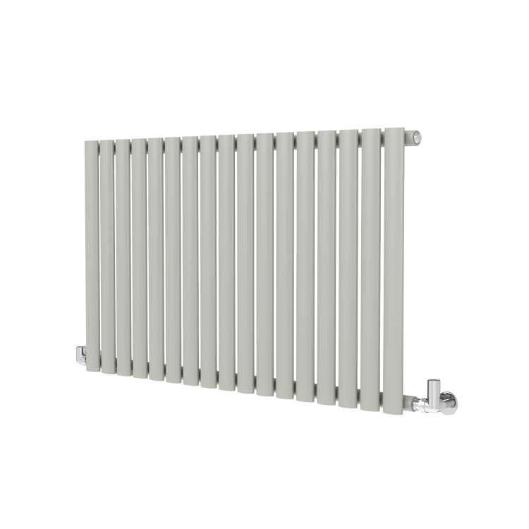 Sorrento Smoked Stone Horizontal Oval Designer Radiator 600x1003mm Single Panel 2679 BTU - Image 3