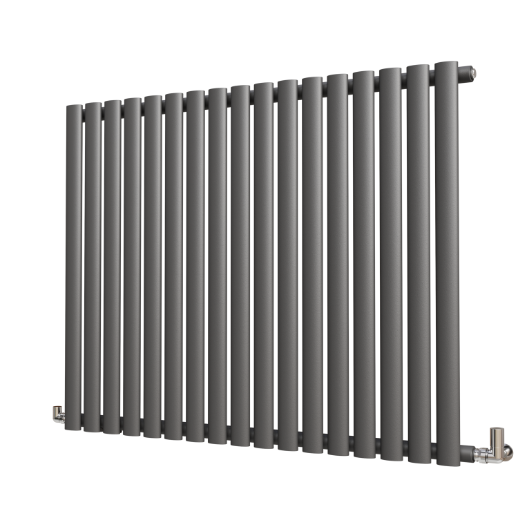 Sorrento Anthracite Horizontal Oval Designer Radiator 800x1003mm Single Panel 3311 BTU - Image 3