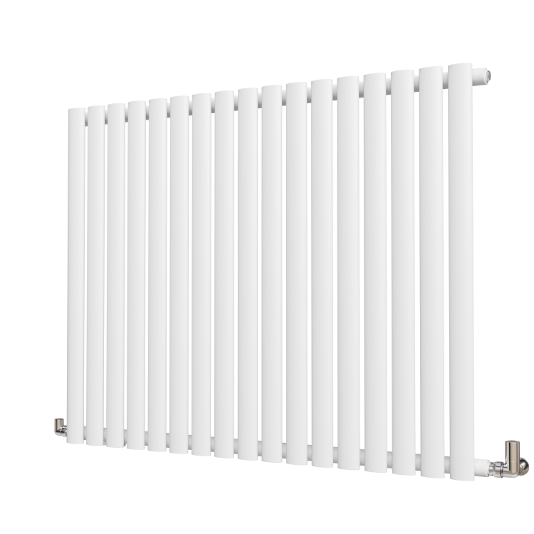 Sorrento White Horizontal Oval Designer Radiator 800x1003mm Single Panel 3311 BTU - Image 3