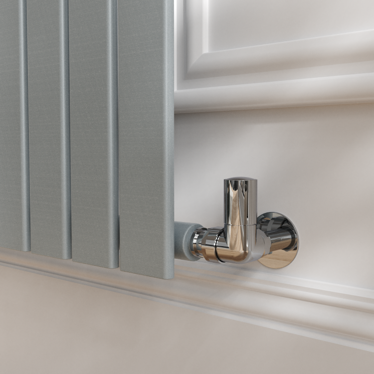 Riace Salt & Pepper Horizontal Flat Designer Radiator 600x408mm Single Panel 953 BTU - Image 4