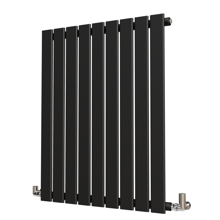 Riace Midnight Black Horizontal Flat Designer Radiator 800x612mm Single Panel 1947 BTU - Image 4