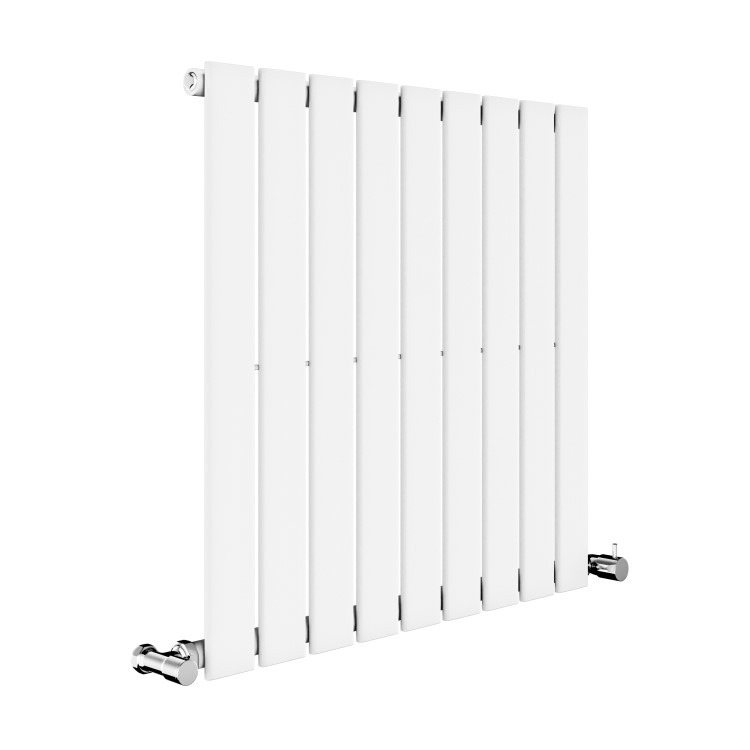 Riace White Horizontal Flat Designer Radiator 600x612mm Single Panel 1430 BTU - Image 3
