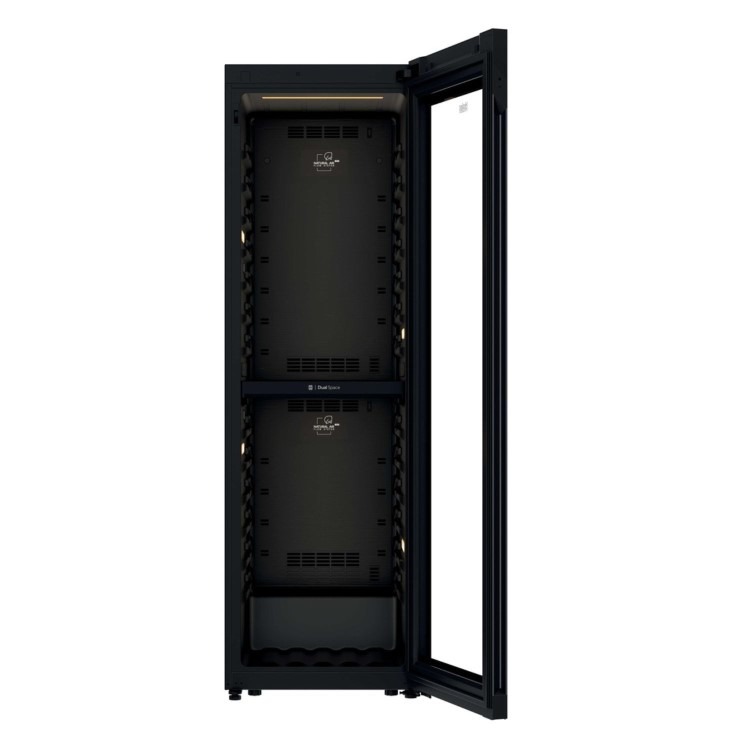 Haier 201 Bottle Capacity Dual Zone Freestanding Wine Cooler - Black - Image 4